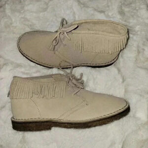 J.Crew Fringed Macalister Boot (British Officer issue) Tan Suede Leather